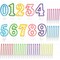 154-Piece Candles Number 0-9 Rainbow Stripes Birthday Cake Numeral Topper Decorations with Holders for Party Decor